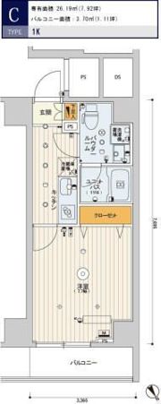 B CITY TABATA SKYCOURTの間取り画像
