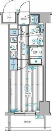 ガーラ・ステーション新宿御苑前の間取り画像