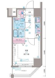 ガリシア新宿NorthⅡの間取り画像