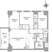 コンフォリア・リヴ西大島SOUTHの間取り画像