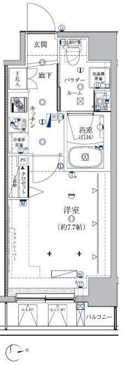 クレイシア芝浦ウォーターフロントの間取り画像