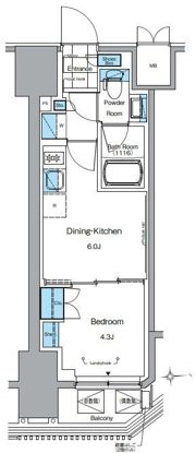 ルフォンプログレ田原町の間取り画像