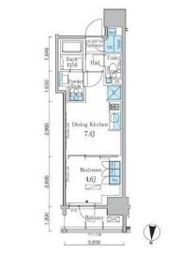 パークアクシス日本橋本町の間取り画像