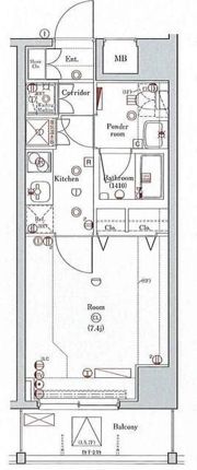 クレイシア新御徒町の間取り画像