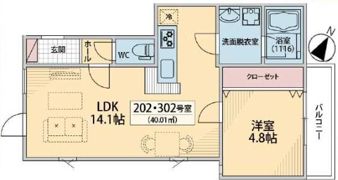 パークスロープ白金台の間取り画像