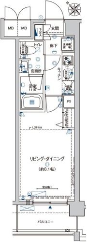 フェルクルールプレスト豊田の間取り画像