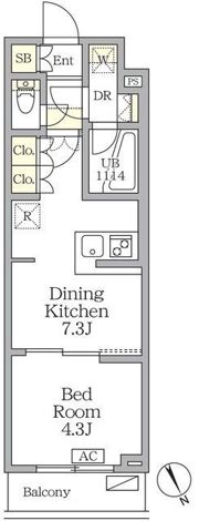 アジールコート後楽園の間取り画像