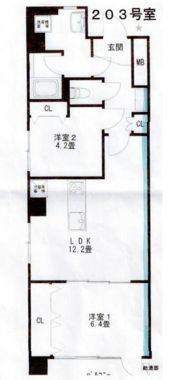 ライオンズマンション八重洲の間取り画像