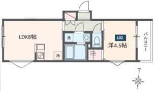 MELDIA蒲田Ⅲの間取り画像