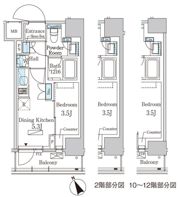 パークアクシス日本橋茅場町ステーションゲートの間取り画像