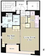 コートラクリア日本橋の間取り画像