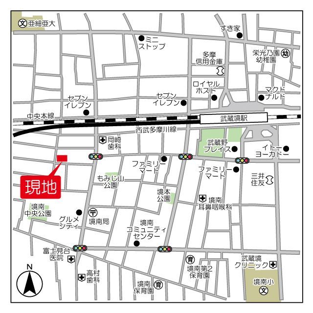 近くに施設あり