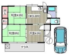 山崎貸家の間取り画像