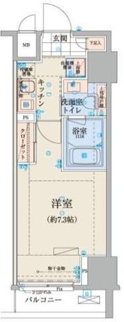 リヴシティ日本橋ネクステシアの間取り画像