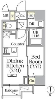 プライムガーデン上野御徒町の間取り画像