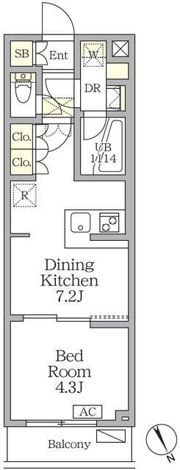 アジールコート後楽園の間取り画像