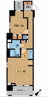 プライムアーバン日本橋横山町の間取り画像