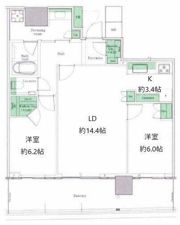 パークタワー晴海の間取り画像