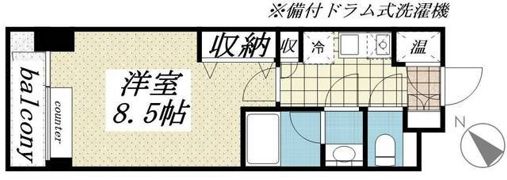 メゾン・ド・ヴィレ日本橋中洲の間取り画像