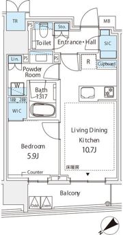 ミレアコート銀座プレミアの間取り画像