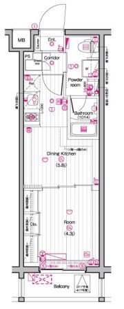 THE PREMIUM CUBE G 東中野の間取り画像