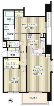 KDXレジデンス日本橋水天宮の間取り画像