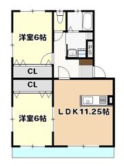 レジェン六反マンションの間取り画像