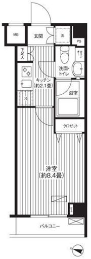 グランハイツ東中野の間取り画像
