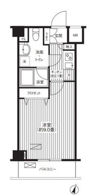 グランハイツ東中野の間取り画像