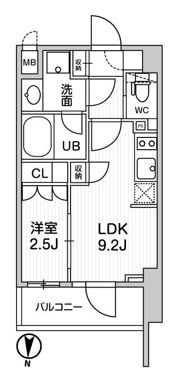 シーズンフラッツ押上テラスの間取り画像