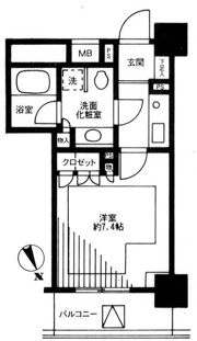ファミール芝公園グランスイート ラ・ヴィルの間取り画像