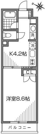 ラコリッタカラスヤマの間取り画像