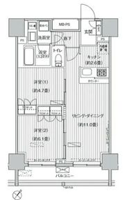 ヒューリックレジデンス駒込の間取り画像