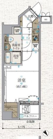 リヴシティ文京春日の間取り画像
