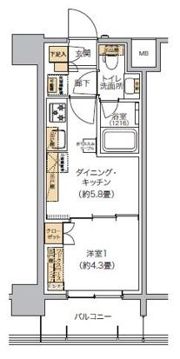 リビオメゾン芝浦の間取り画像