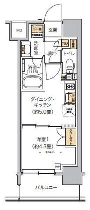 リビオメゾン芝浦の間取り画像