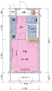 メインステージ神田駅前の間取り画像