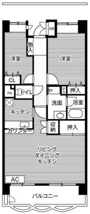 ビレッジハウス東松山タワー1号棟の間取り画像