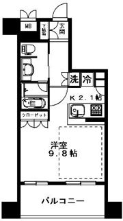 クオリアY’z恵比寿の間取り画像