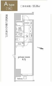 アーベイン浅草の間取り画像