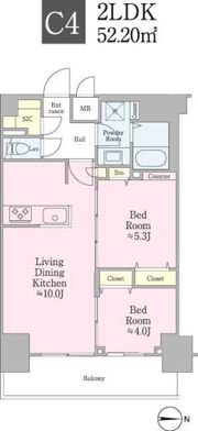 クロスレジデンス飯田橋の間取り画像