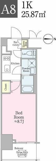 クロスレジデンス飯田橋の間取り画像