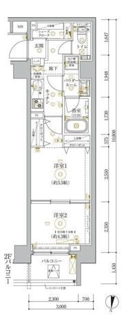 ガリシア錦糸町Ⅳの間取り画像