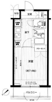 メインステージ神田駅前の間取り画像
