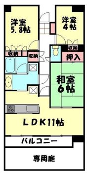 北鴻巣パーク・ホームズの間取り画像