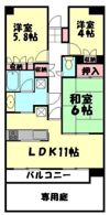 北鴻巣パーク・ホームズの間取り画像