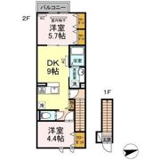 アンジュール等々力の間取り画像