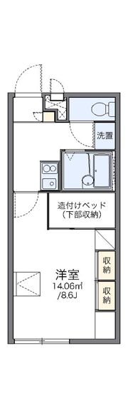 レオパレスひまわりの間取り画像