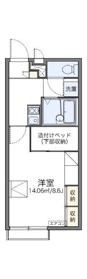 レオパレス魚住南の間取り画像