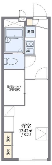 レオパレスシーサイド江井島の間取り画像